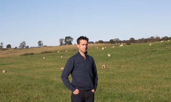 a man standing in a field